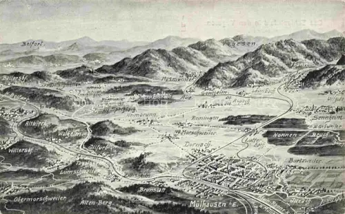 AK / Ansichtskarte MULHOUSE Muehlhausen 68 Haut-Rhin Schlachtfeld in den Vogesen aus der Vogelperspektive