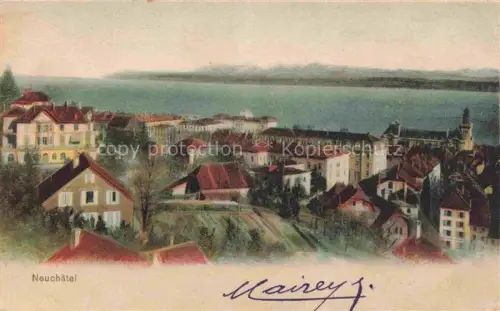 AK / Ansichtskarte Neuchatel NE Panorama Blick auf den See