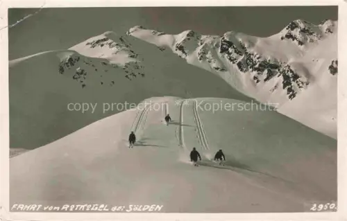 AK / Ansichtskarte Soelden  oetztal AT Fahrt vom Rotkogel Wintersport Alpen