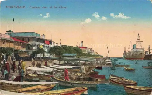 AK / Ansichtskarte PORT-SAID Bur Sa id Egypt General view of the quay