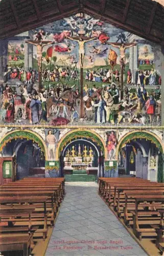 AK / Ansichtskarte LUGANO Lago di Lugano TI Chiesa degli Angeli La Passione di Bernardino Luiono