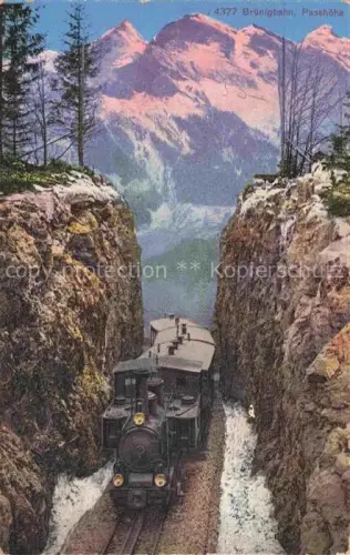AK / Ansichtskarte Bruenig BE Bruenigbahn Passhoehe Berner Alpen