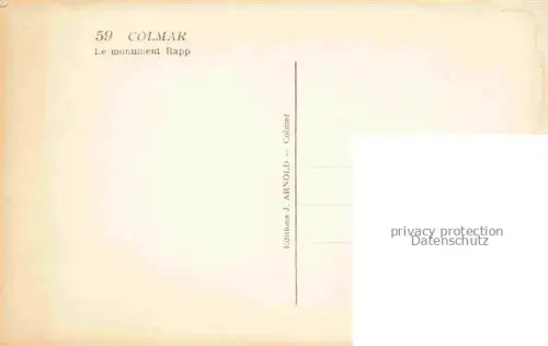 AK / Ansichtskarte COLMAR 68 Haut-Rhin Le Monument Rapp