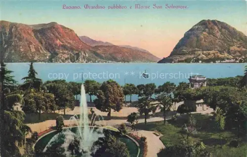 AK / Ansichtskarte LUGANO Lago di Lugano TI Biardino pubblico Monte San Salvatore 