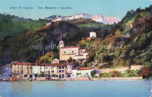 AK / Ansichtskarte Lago di LUGANO TI San Mamette e Castello