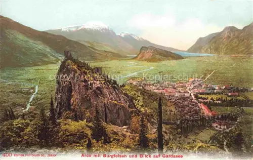 AK / Ansichtskarte Arco  Trentino IT Burgfelsen Gardasee