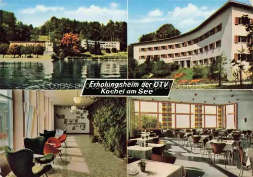 AK / Ansichtskarte Kochel am See Bayern Erholungsheim der oeTV Wintergarten Speisesaal