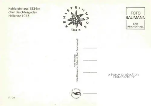 AK / Ansichtskarte BERCHTESGADEN Bayern Kehlsteinhaus Halle vor 1945