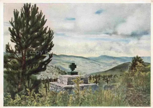 AK / Ansichtskarte Hohrod Munster Alsace 68 Haut Rhin Kriegsgraeberfuersorge Monument