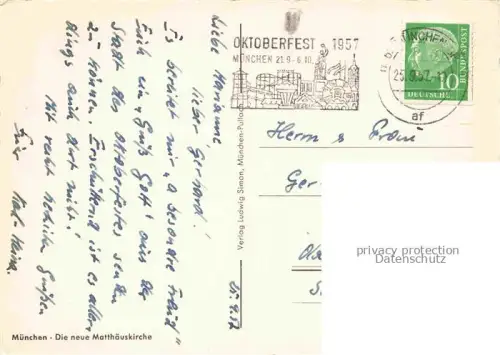 AK / Ansichtskarte MueNCHEN  Bayern Neue Matthaeuskirche