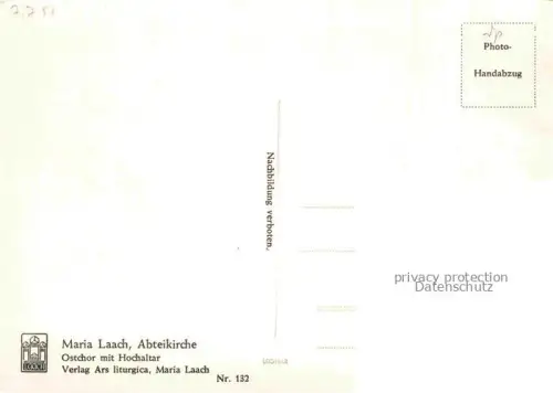 AK / Ansichtskarte MARIA LAACH  Kloster Ostchor mit Hochaltar