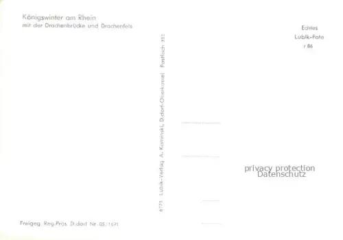 AK / Ansichtskarte Koenigswinter Rhein Fliegeraufnahme mit der Drachenbruecke und Drachenfels