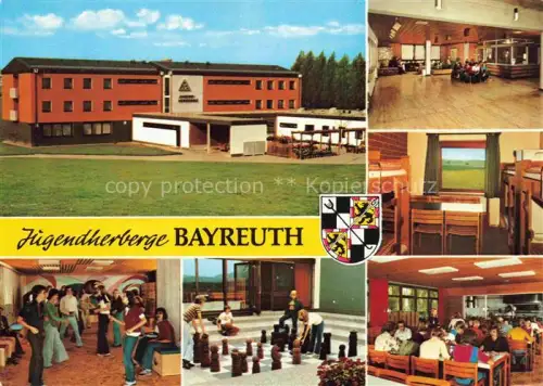 AK / Ansichtskarte BAYREUTH Bayern Jugendherberge Bayreuth Tanzdiele Gartenschach Gastraum Schlafraum