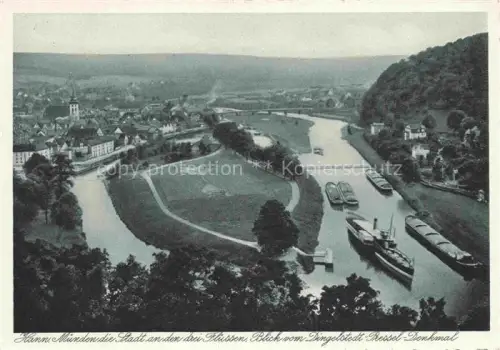 AK / Ansichtskarte Hann Muenden Hannoversch Muenden Goettingen Blick vom Dingelstedt Pressel Denkmal auf Drei Fluesse Stadt