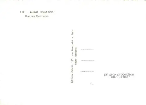 AK / Ansichtskarte COLMAR 68 Haut-Rhin Rue des Marchands