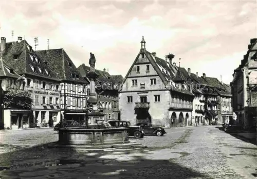 AK / Ansichtskarte Obernai Alsace Oberehnheim Elsass 67 Le Puit Ste Odile et la Place du Marche