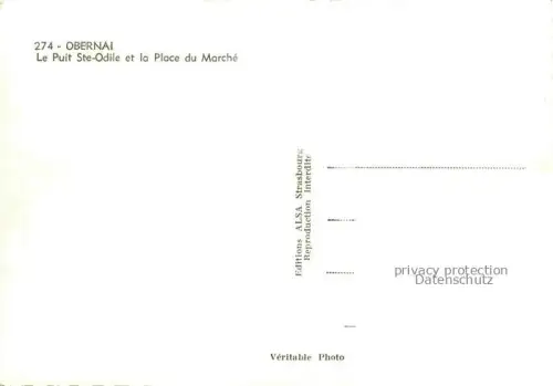 AK / Ansichtskarte Obernai Alsace Oberehnheim Elsass 67 Le Puit Ste Odile et la Place du Marche