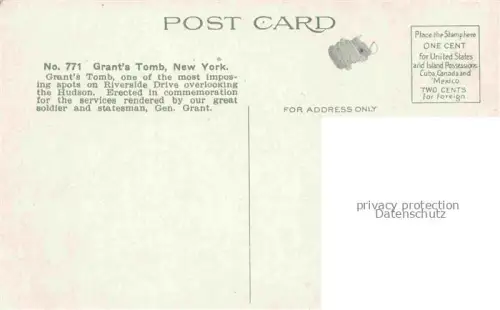 AK / Ansichtskarte NEW YORK City USA Grant's Tomb