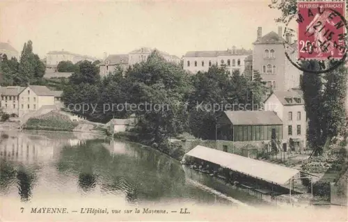 AK / Ansichtskarte Mayenne 53 Mayenne Hôpital vue sur la Mayenne