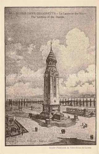 AK / Ansichtskarte Notre-Dame-de-Lorette Ablain-Saint-Nazaire 62 Pas-de-Calais La Lanterne des Morts Kuenstlerkarte