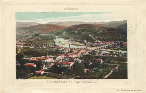 AK / Ansichtskarte Aubenas-en-Vivarais Largentiere 07 Ardeche Vue générale aérienne du Pont d'Aubenas