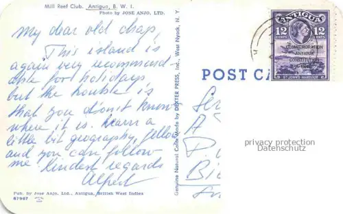 AK / Ansichtskarte Antigua and Barbuda Islands W.I. West Indies Mill Reef Club Beach