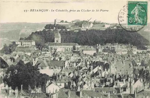 AK / Ansichtskarte BESANCON-LES BAINS 25 Doubs Vue générale la Citadelle vue prise du Clocher de St. Pierre
