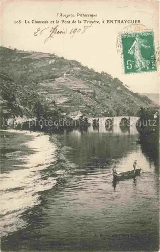 AK / Ansichtskarte Entraygues-la-Jolie Entraygues-sur-Truyere RODEZ 12 Aveyron La Chaussée et le Pont de la Truyère