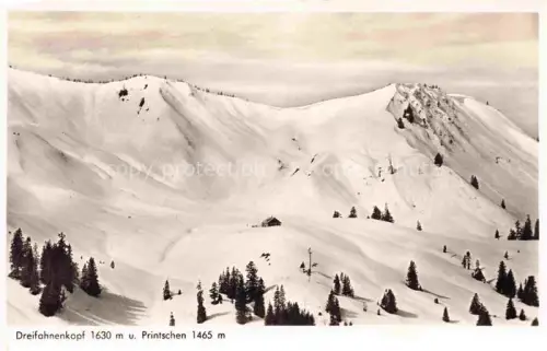 AK / Ansichtskarte Gunzesried Blaichach Bayern Dreifahnenkopf mit Printschen