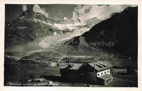 AK / Ansichtskarte Alpenrosenhuette 1878m Ellertal Waxegg Tirol AT mit Waxegg Gletscher