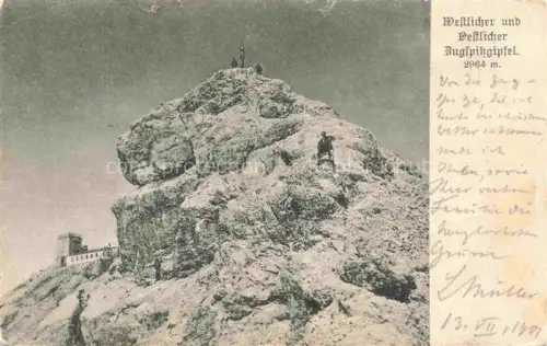 AK / Ansichtskarte Zugspitze Garmisch-Partenkirchen Bayern Gipfelblick