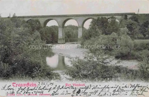 AK / Ansichtskarte Traunstein  Oberbayern Der Viadukt