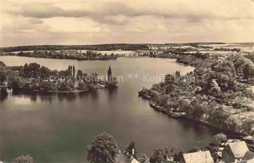 AK / Ansichtskarte Waren Mueritz Tief Warensee Fliegeraufnahme