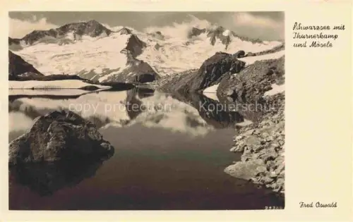 AK / Ansichtskarte Thurnerkamp Turnerkamp 3420m Cima di Campo Zillertal Tirol AT Schwarzsee mit Moesele