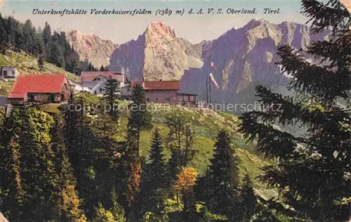 AK / Ansichtskarte Vorderkaiserfeldenhuette 1384m Wildermieming Tirol AT Panorama