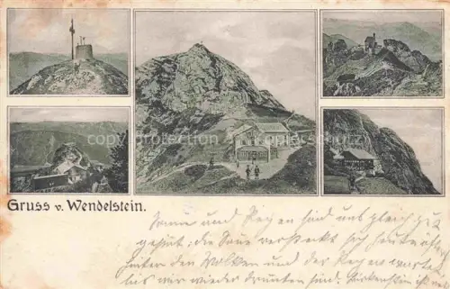 AK / Ansichtskarte Wendelstein 1839m Bayrischzell Bayern Gipfelblick Wendelsteinhaus Teilansichten Panorama