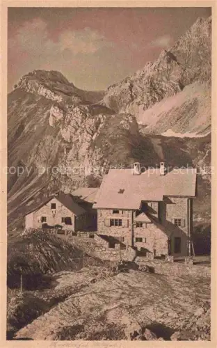 AK / Ansichtskarte Prinz-Luitpoldhaus Hochvogel 2589m Bad Hindelang Bayern mit Glasfelderkopf am Hochvogel