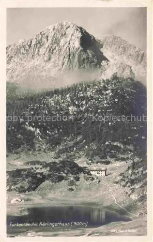 AK / Ansichtskarte Funtensee 1620m Berchtesgaden mit Kaerlingerhaus