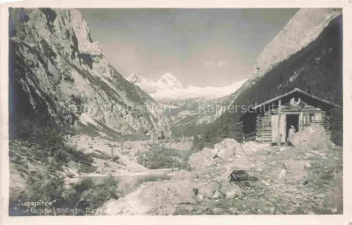 AK / Ansichtskarte Zugspitze Garmisch-Partenkirchen Bayern Blaue Gumpe mit Gumpenhuette