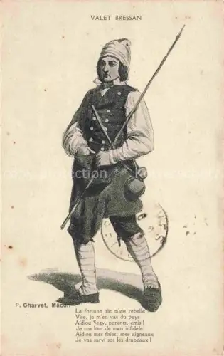 AK / Ansichtskarte Bressans BOURG-EN-BREssE 01 Ain Valet Bressan Types et Scènes Kuenstlerkarte