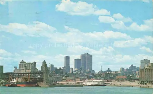 AK / Ansichtskarte MONTREAL  QUEBEC Canada View of harbour and skyline as seen from St. Helen's Island