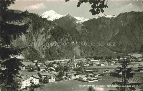 AK / Ansichtskarte Mayrhofen  Zillertal Tirol AT Panorama Blick gegen Ahornspitze Zillertaler Alpen