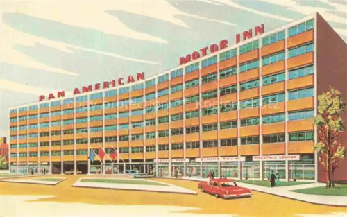AK / Ansichtskarte Elmhurst Long Island New York USA Pan American Motor Inn Hotel Illustration