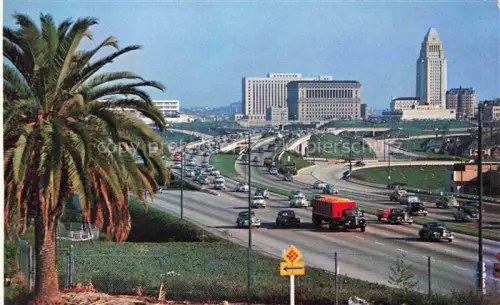 AK / Ansichtskarte HOLLYWOOD  Los Angeles California USA New Hollywood Freeway linking Civic Center with Hollywood and the San Fernando Valley
