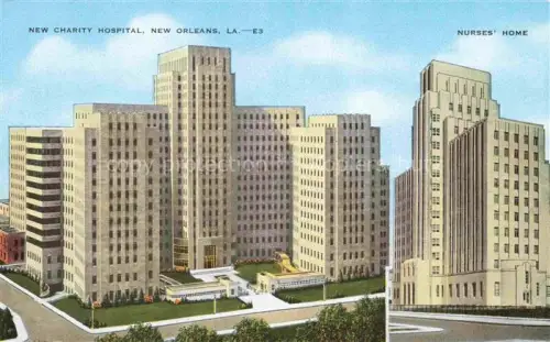 AK / Ansichtskarte NEW ORLEANS Louisiana USA New Charity Hospital Nurses Home Illustration