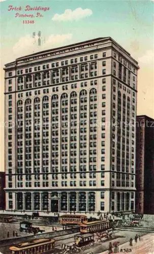 AK / Ansichtskarte PITTSBURGH  Pennsylvania USA Frick Buildings Illustration