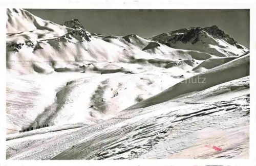 AK / Ansichtskarte Parsenn Davos GR Abfahrt nach Kueblis mit Derby Schuss