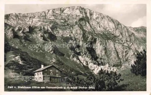 AK / Ansichtskarte Carl-von-Stahl-Haus 1731m Berchtesgaden mit Breit Hoher Goell