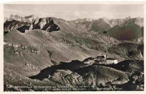 AK / Ansichtskarte Edmund-Probst-Haus 1923m Nebelhorn Oberstdorf Bayern Bergstation am Nebelhorn