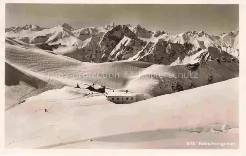 AK / Ansichtskarte Nebelhornbahn Oberstdorf Bayern Bergstation Edmund Probst Haus mit Hoefats Blick